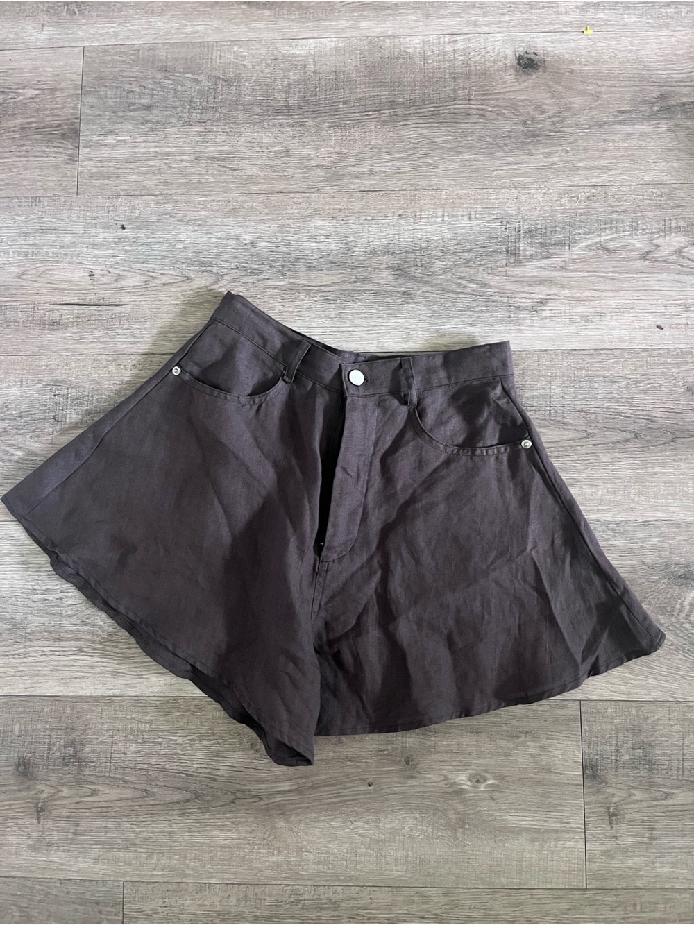 Olivaceous Dark brown flare Shorts